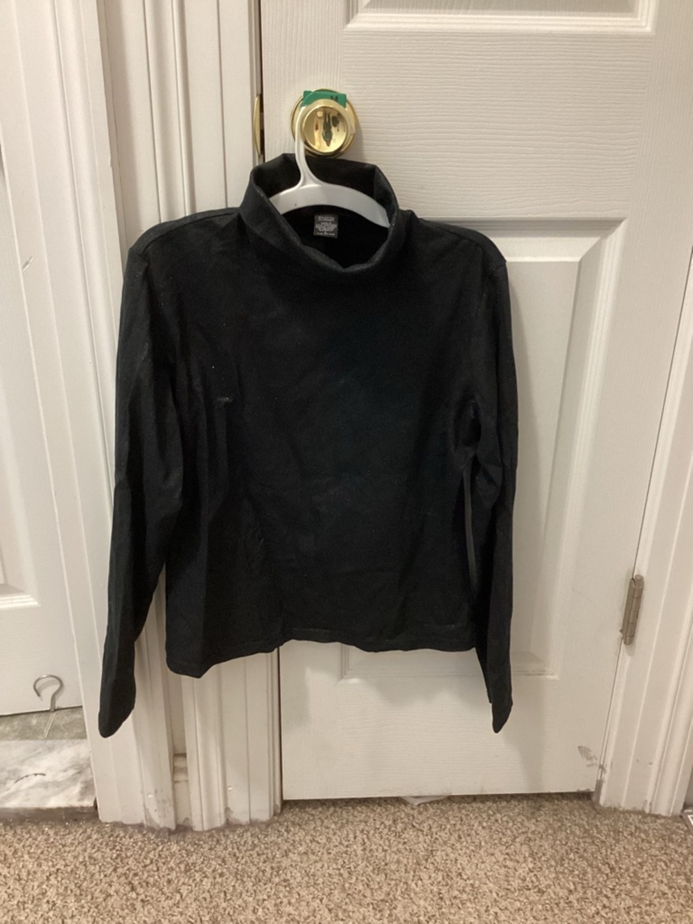 Express Black Long Sleeve Sparkly Turtleneck Top Size Large